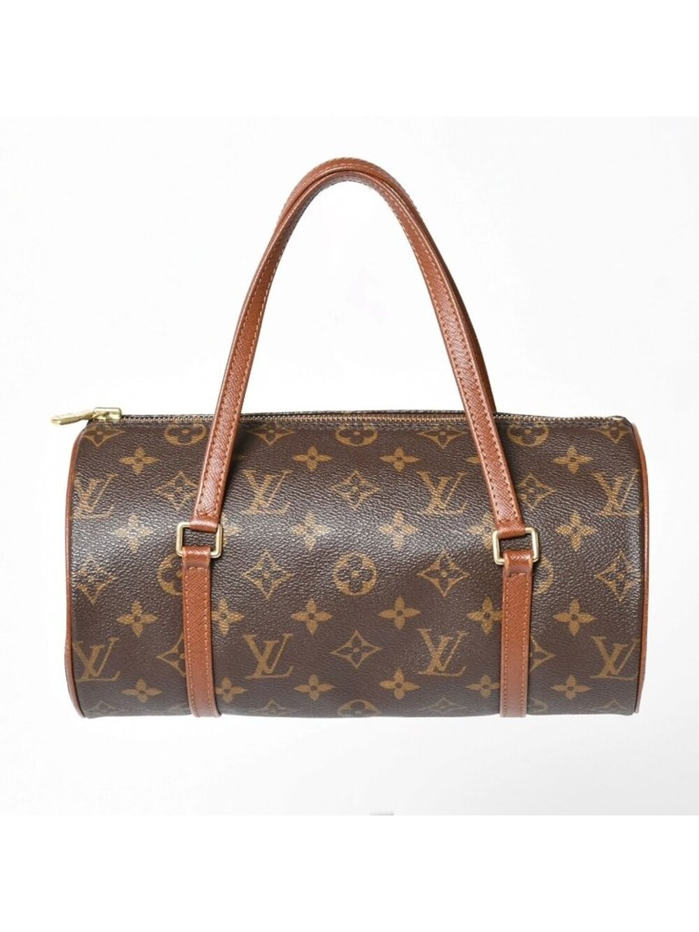 Louis Vuitton Papillon 26 Handbag Monogram Brown Leather Gold Vintage 4